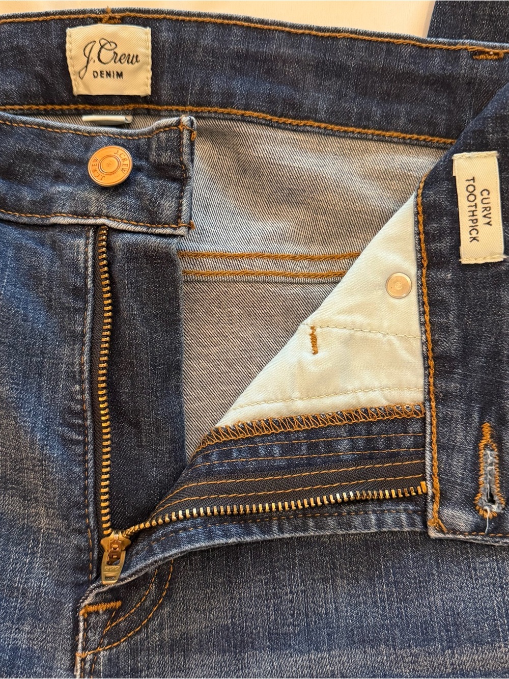 J. Crew Indigo Blue Curvy Toothpick Jeans - Picture 2 of 8